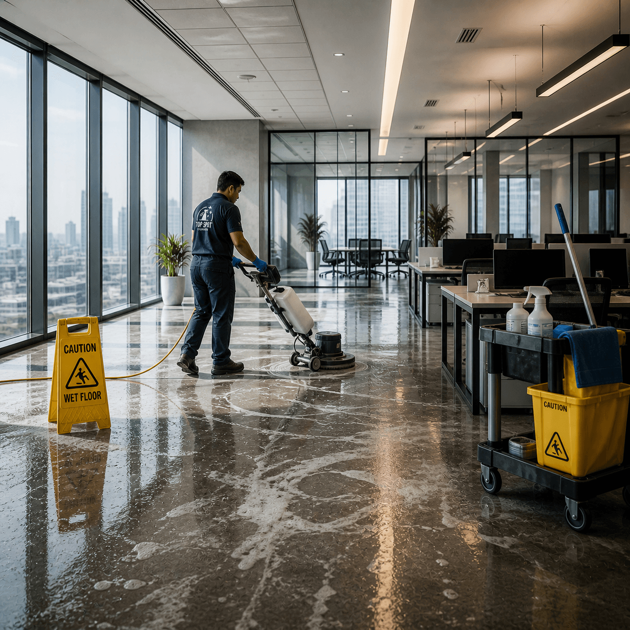 Lobby and common-area cleaning for a multi-residential condominium building